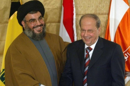 توقيع ورقة التفاهم ما بين حزب الله والتيار الوطني الحر
